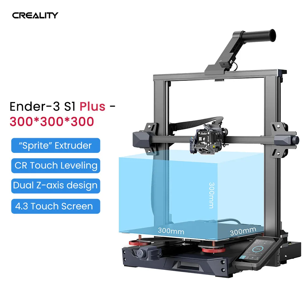 Creality Ender-3 S1 Plus Dual Z-axis 3D Printer with All Metal Direct Drive Extruder CR Touch Auto Leveling 300 x 300 x 300 mm Large Printing Size